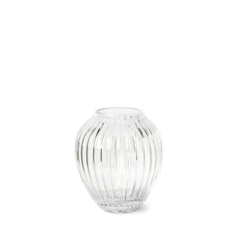 Hammershøi Handmade Glass Table Vase, 5.5" H x 5.1" W x 5.1" D, Clear