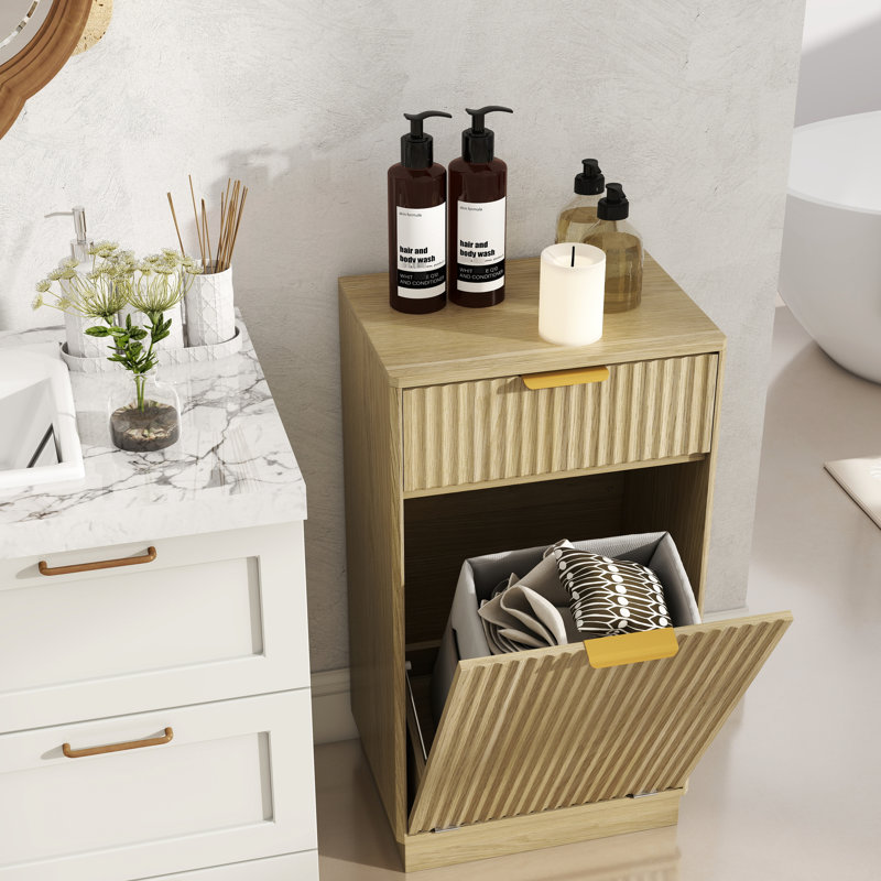 Tiroir à texture ondulée et bac coulissant dans une poubelle inclinable de 10 po - Un organisateur multifonctionnel pour la cuisine, la salle de bain et le salon