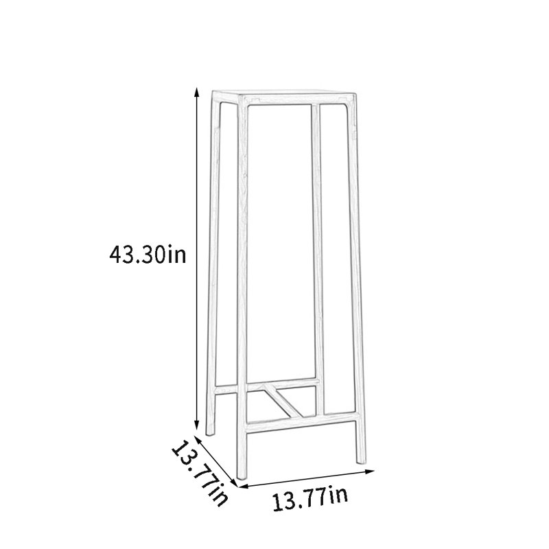 Solid Wood Plant Stand: Rounded Edges