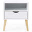 Table de bout Mid-Century moderne Jeff, table de bout, table d'appoint, blanc