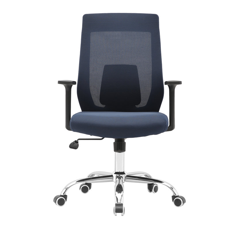 Mesh Ergonomic Office Chair with Chrome Base, Blue