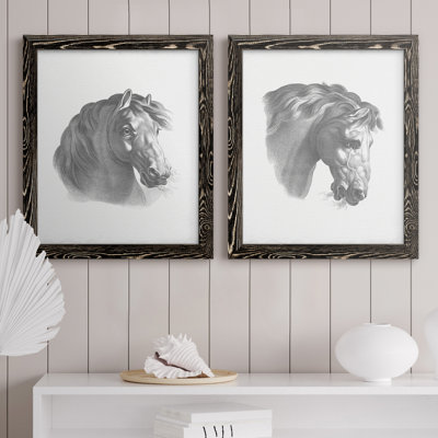 " Equestrian Blueprint II " 2 - Pieces Painting Print