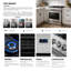 Cosmo 30 po Nebula Collection Cuisinière à gaz, 5 brûleurs, four à convection rapide, grilles en fonte en acier inoxydable