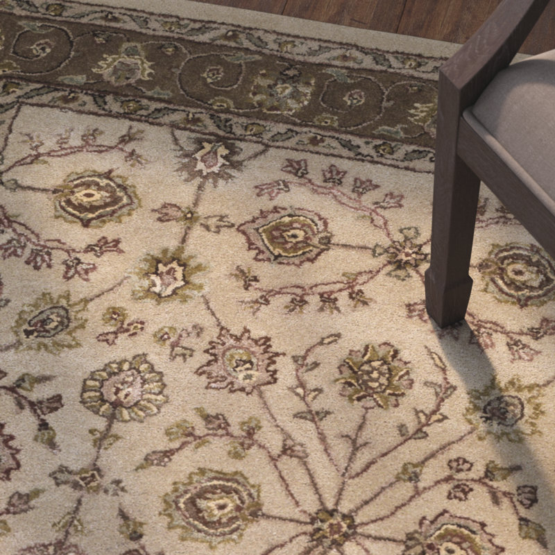 Farnhill Hand-Tufted Olive Area Rug, Runner 2'6" x 12'6"