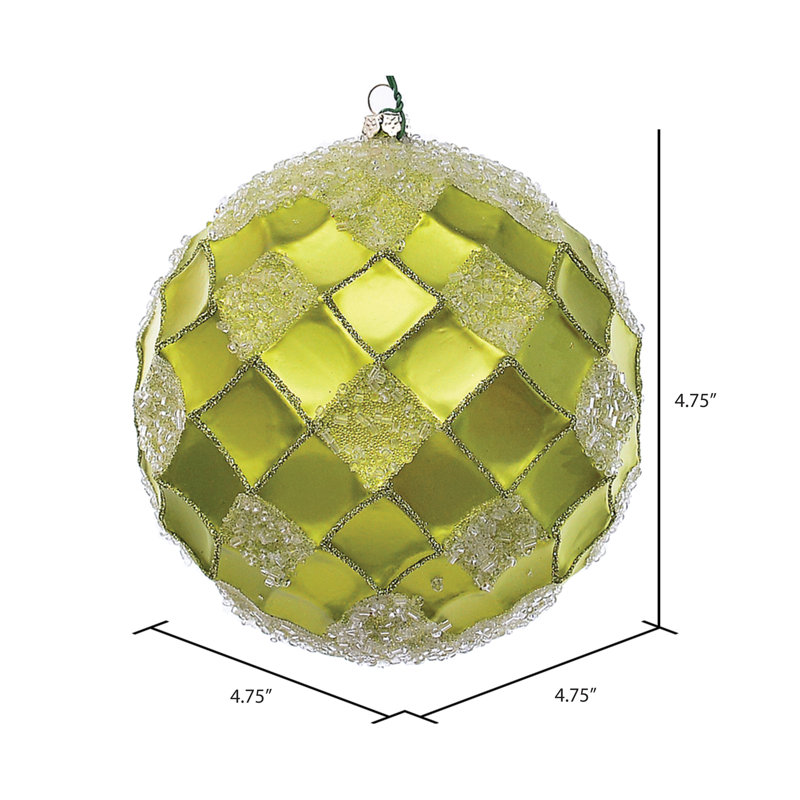 Vickerman 4.75" Red Net Beaded Ball. These Ornaments Are The Perfect Addition To Any Holiday Decorating Project. Each Ornament Features A Drilled Cap With Threaded Wire For Easy Decorating. Includes 3 Pieces Per Pack.