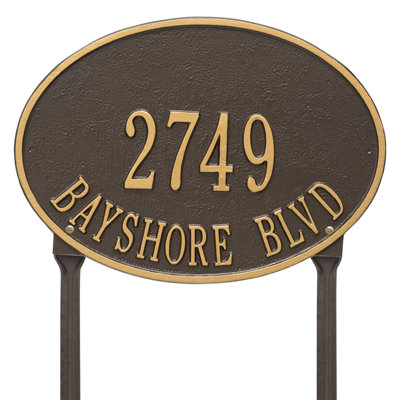 Plaque d'adresse sur 2 lignes Hawthorne
