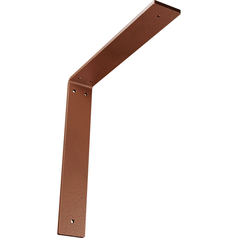 2"W x 12"D x 12"H Hamilton Steel Bracket, Hammered Copper, Hammered Copper, 12" H x 2" W x 12" D