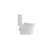 One Ceramic Toilet, 1.1/1.6 Flushing, 15.55 In Comfort Height, White, Soft Close Seat, And Approved White &