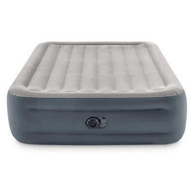 Intex Dura Beam Essential Rest Blow Up Queen Mattress Air Bed With Built In Pump