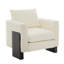 Chaise d'appoint en bois avec coussin amovible