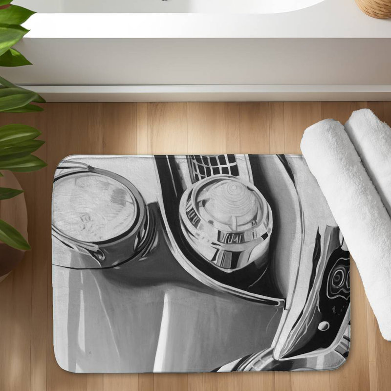 Evtim Microfiber Non-Slip Bath Mat, 24" W x 17" L