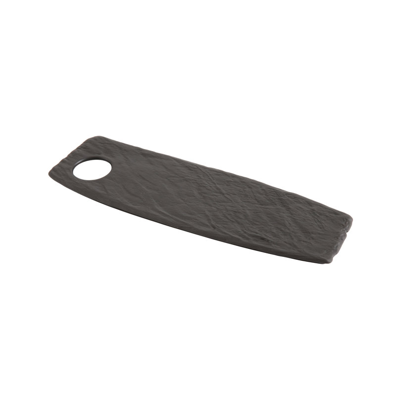 Fortessa Slayte Serving Tray, 0.5" H x 12.75" W x 3.8" D, Black