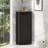 Black Bathroom Cabinet Triangle Corner Storage Cabinet with Adjustable Shelf Modern Style MDF Board-137064781