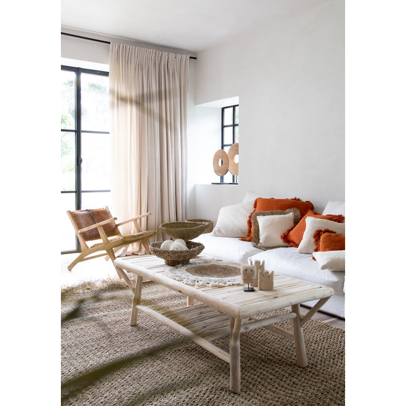 Square Cushion Cover, 40cm H x 40cm W x 10cm D, Beige/Natural