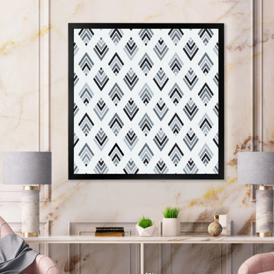 " Gray And Black Diamond Geometrics "