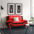 Black/Red Faux Leather selected