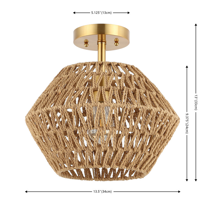 Lanae Paper Semi Flush Mount