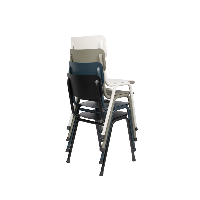 Back To School Outdoor Dining Side Chair, Black