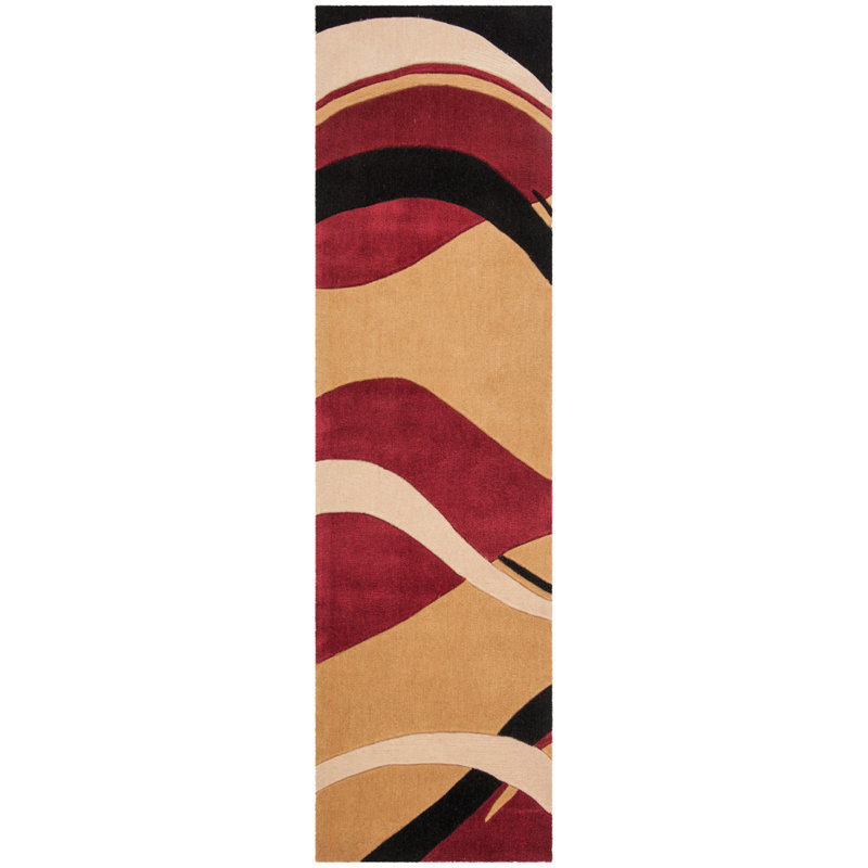 Tapis abstrait touffeté à la main Modern Art, Tapis de couloir 2 pi 3 po x 8 pi