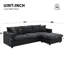 Canapé en L avec canapé convertible, 4 espaces de vie en tissu et décoration de chambre à coucher élégante-1450137967