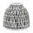 Modern Ceramic and Stoneware Vase with Embossed Geometric Pattern for Sleek Decorative Accent Display-874152401-901951437
