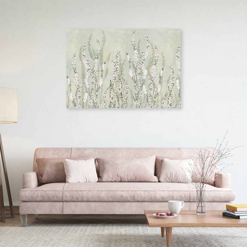 Boho Flowers Plants - No Frame Print on Canvas, 60cm H x 90cm W