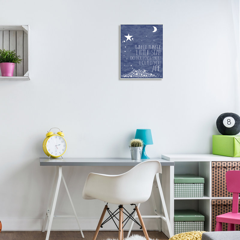 «Gupton Twinkle Little Star», art textuel, Plaque murale, H 19 po x l 13 po x P 0,5 po