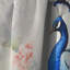 Panneau de rideau animal, encre de paon, art occultant - encre bleue-848439426