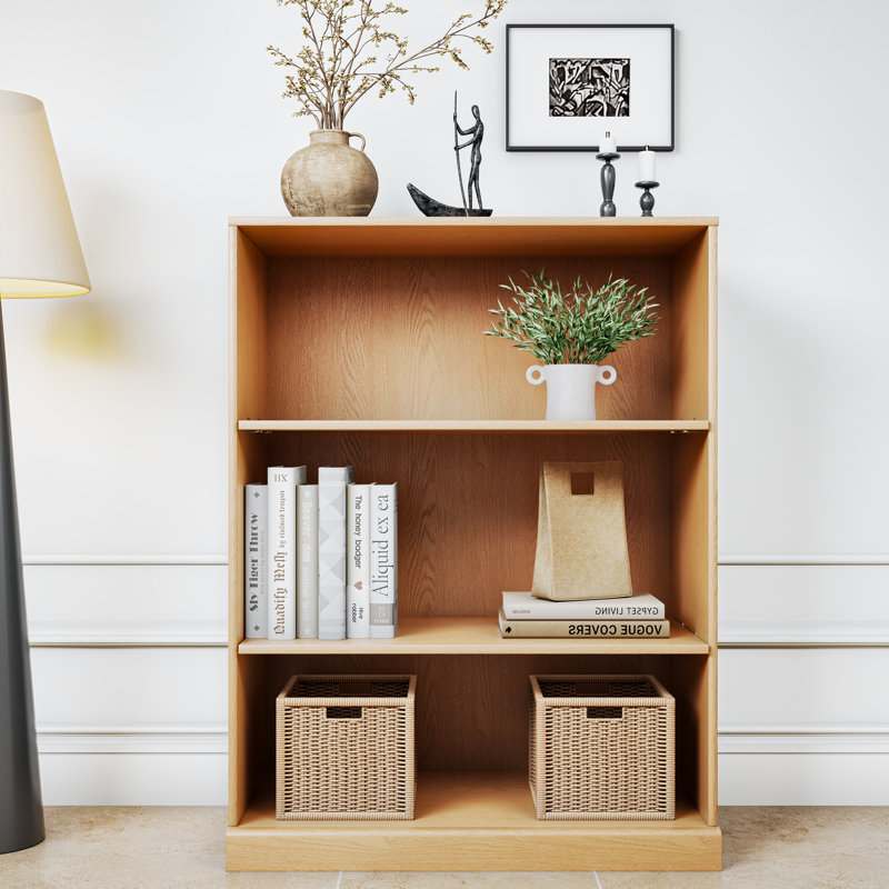 Adam Woodgrain Bookcase Doorless Storage Cabinet, Oak, 31" H x 31" W x 16" D