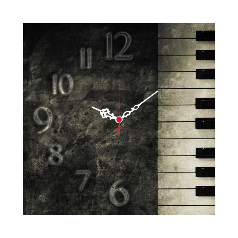 Horloge murale élégante 15,7 po x 15,7 po | 100% panneau de fibres à densité moyenne, épaisseur: 0,2 pouce | Décoration élégante pour le salon, la chambre à coucher et le bureau | Design moderne avec une esthétique minimaliste