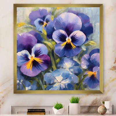 " Purple Yellow Natures Pansies II "
