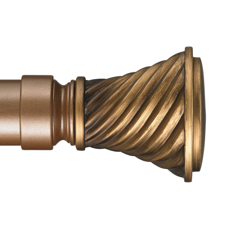 Tringle à rideaux simple Cecille Traverse, Sandale, H 3,5 po x l 138 po x P 3,75 po