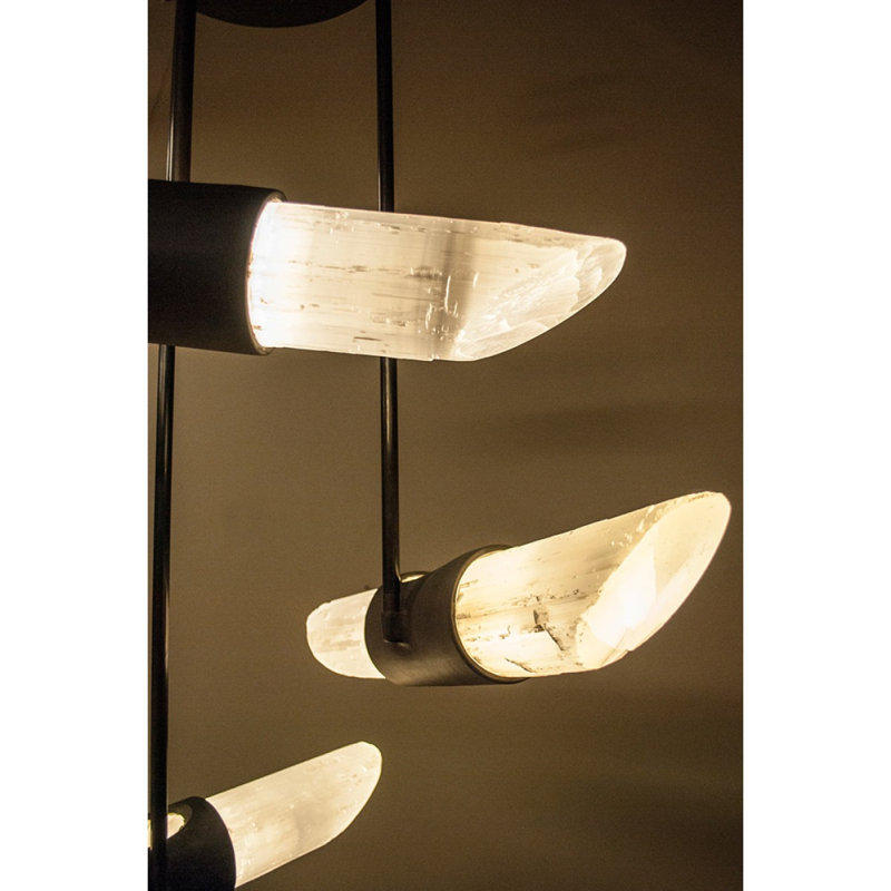 LUSTRE SUSPENDU VELA QZ9106, 10 po de longueur x 4 po de profondeur x 36 po de, Argent, MILKY