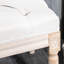 Fin de banc de lit, banc de chambre rembourré, blanc crème