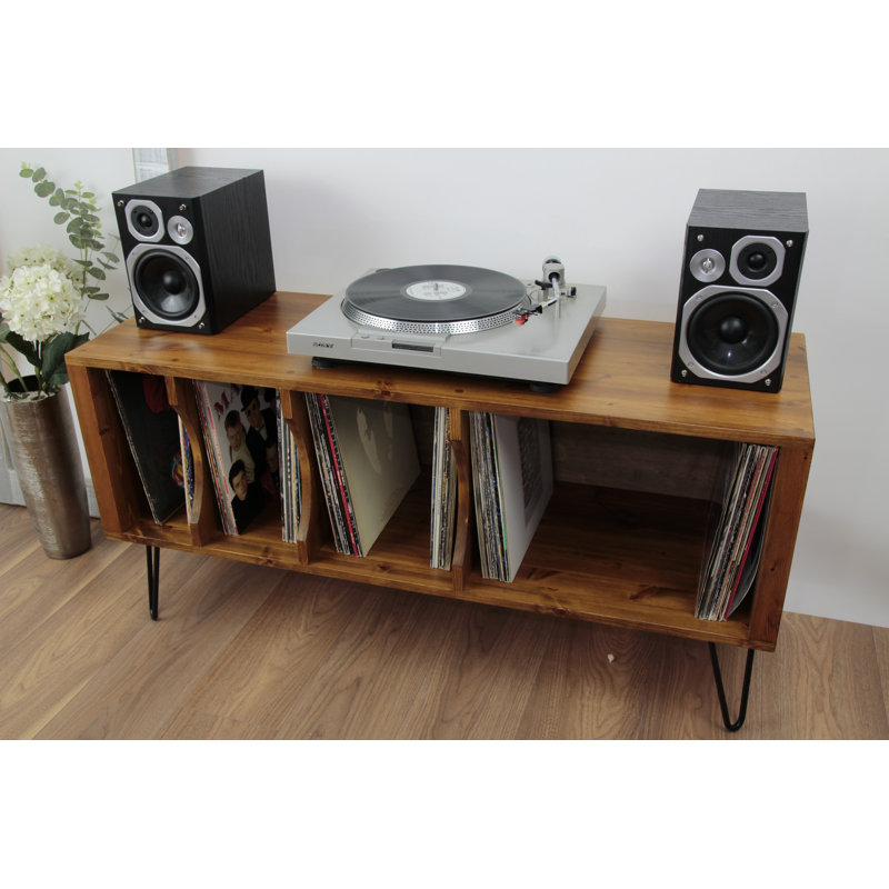 Solid Wood 70cm H Media Cabinet, 70cm H x 140cm W x 40cm D