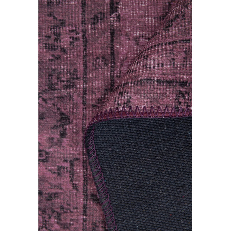 Tapis mauve décoratif rétro, Rectangle 3 pi 10 po x 5 pi 3 po