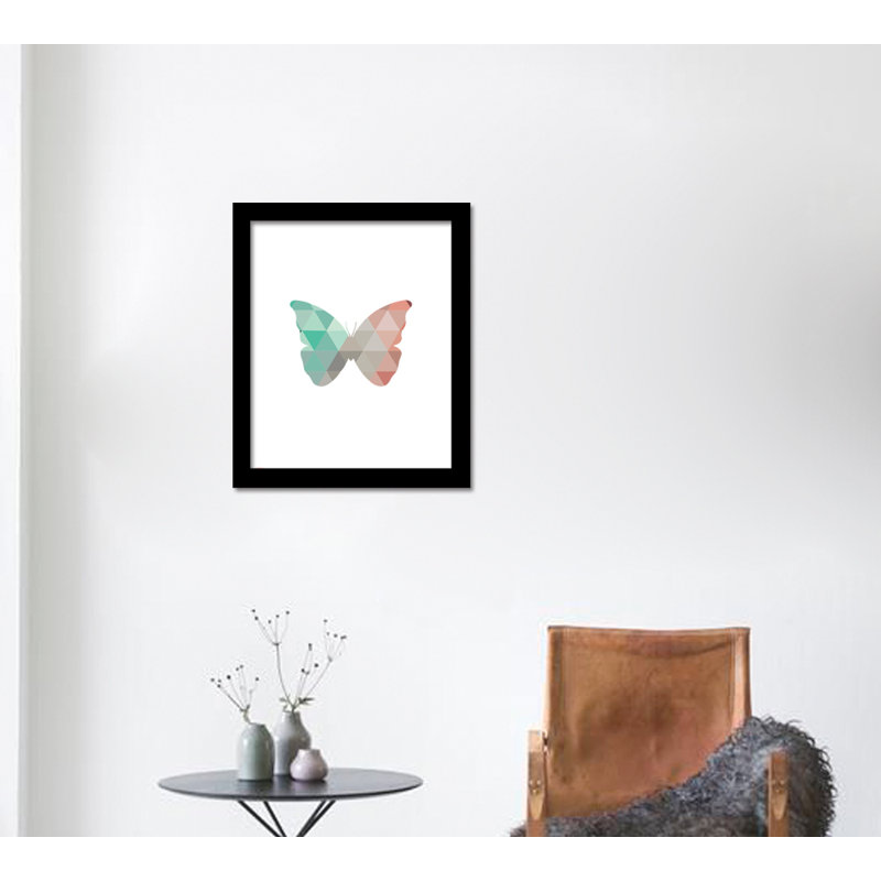 « papillon », reproduction d’art encadrée sur toile