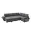 Canapé-lit modulaire convertible en U avec rangement-470268242
