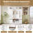 Versatile 3-in-1 Hall Tree with 6 Hooks, Farmhouse Walnut Storage Bench with Adjustable Shelves, 55"W Modern Entryway Coat Rack with Multiple Storage Space for Mudroom, Living Room-336712805