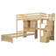 Lit mezzanine simple au-dessus de simple avec bureau intégré et escalier-1860648158
