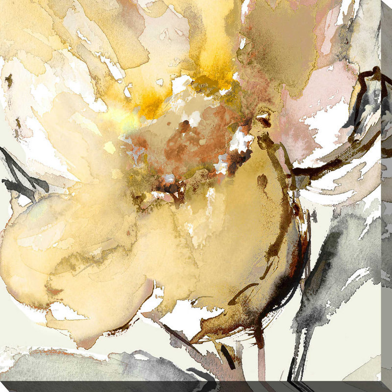 «Bright Blooms II», reproduction d'aquarelle sur toile, H 24 po x l 24 po x p 1 po