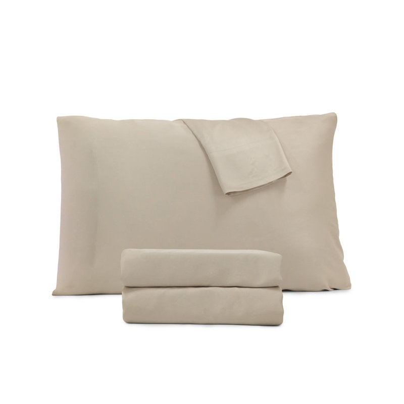 Bambou 4 pièces Ensemble de draps, Ensemble de draps pour grand lit de 4 pièces, Sable