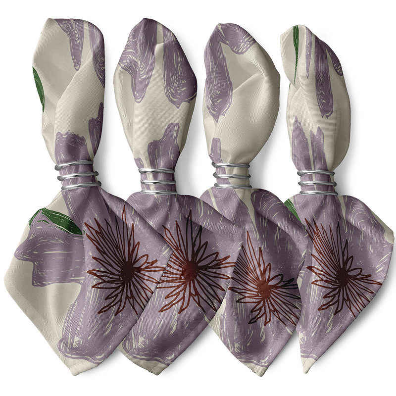 Ensemble de serviettes 4 pièces, L 18 po x L 18 po, Vert