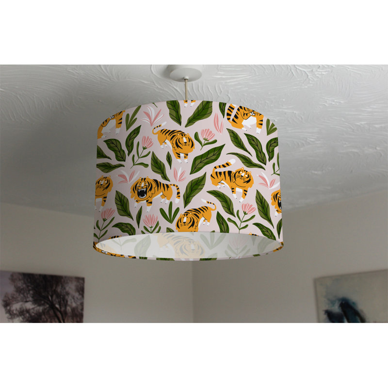 22cm H Canvas Drum Lamp Shade ( Clip On )