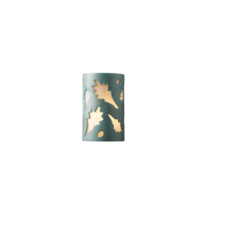 Awad Ceramic Flush Mounted Sconce, Incandescent, 12.5" H x 7.75" W x 4" D