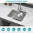 23-Inch Undermount Kitchen Sink With Low 5.5-Inch Depth, ADA-Compliant Single Bowl For Accessibility And Quiet Performance.