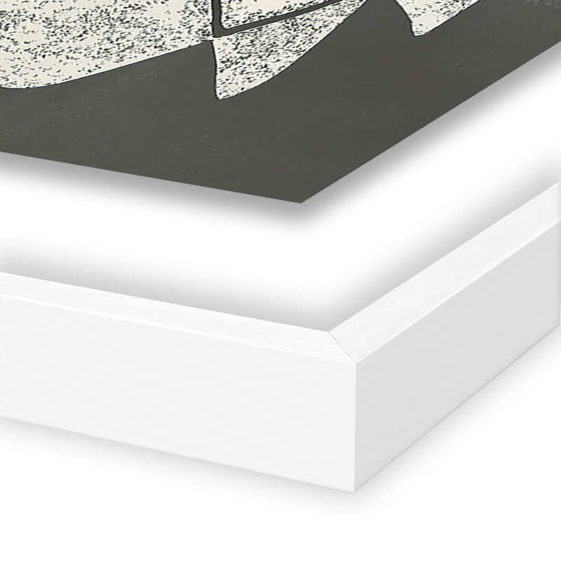 Vedene Print by Bangbouh Studio, 48" H x 40" W x 2.5" D, White, Black/Dark Gray/God/Pink/Red