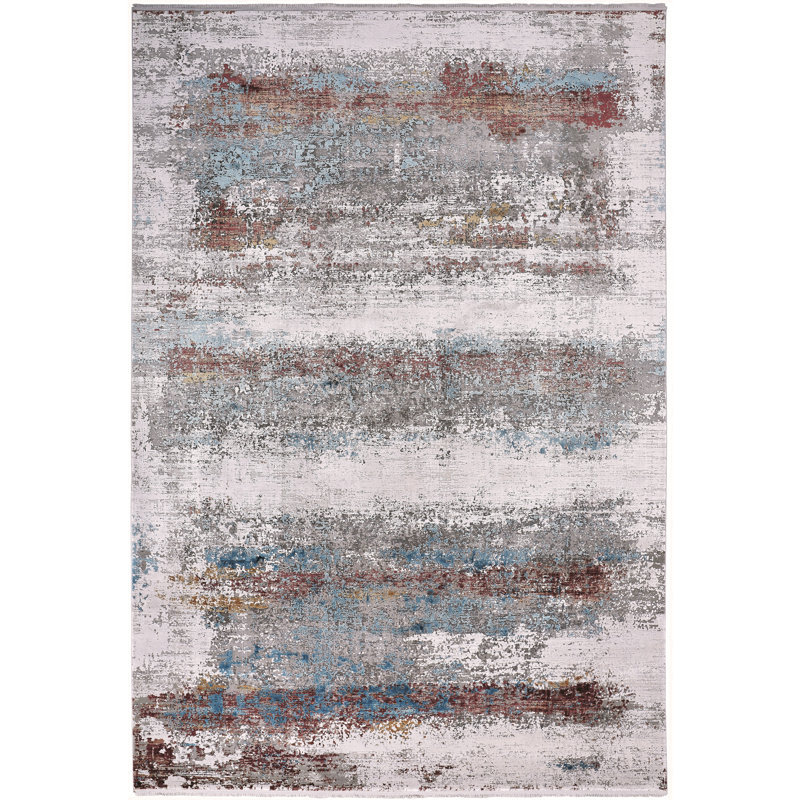 Whitten Ivory/Gray Area Rug, Rectangle 12' x 18'