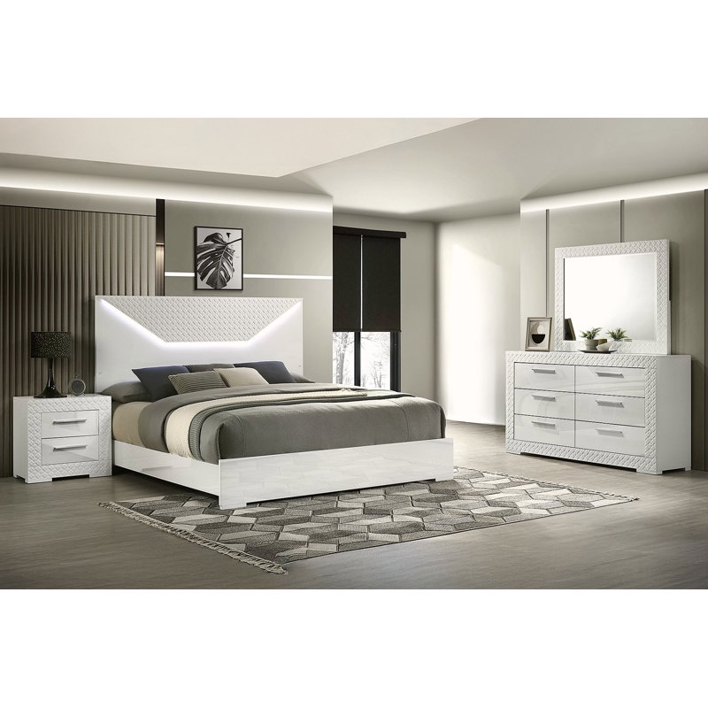 Modern Style 2-Drawer Night Stand Made With Wood