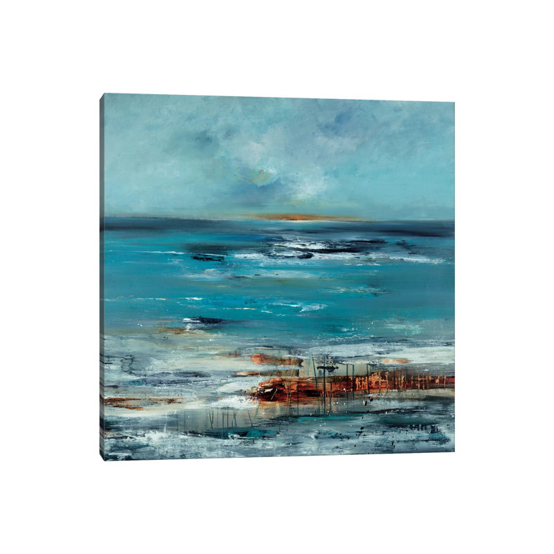 Coastal Connection by Lisa Ridgers - Wrapped Canvas Painting, 30.48 cm H x 30.48 cm W